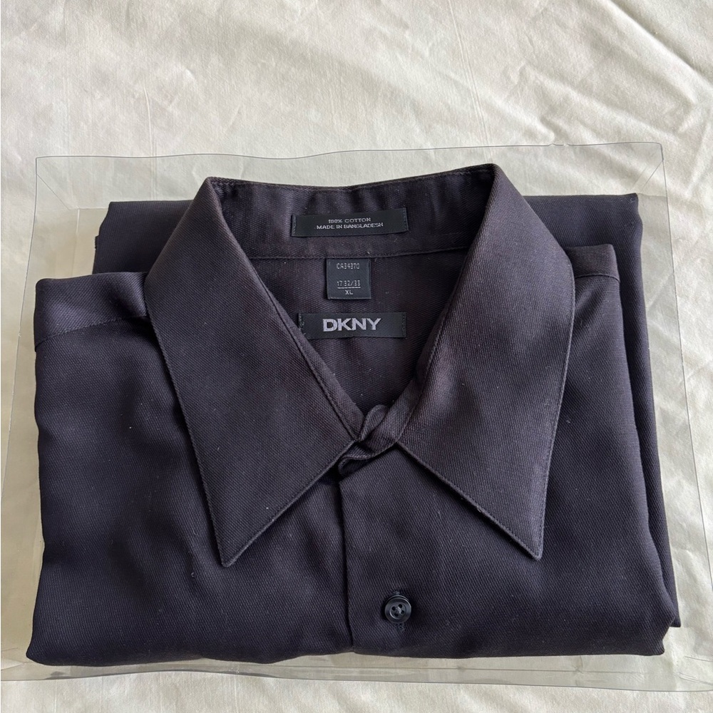 DKNY men’s black shirt size extra large 100% cotton